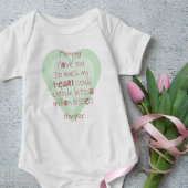 Niedliches Mommy-Gedicht am Herzen Personalisiert Baby Strampler
