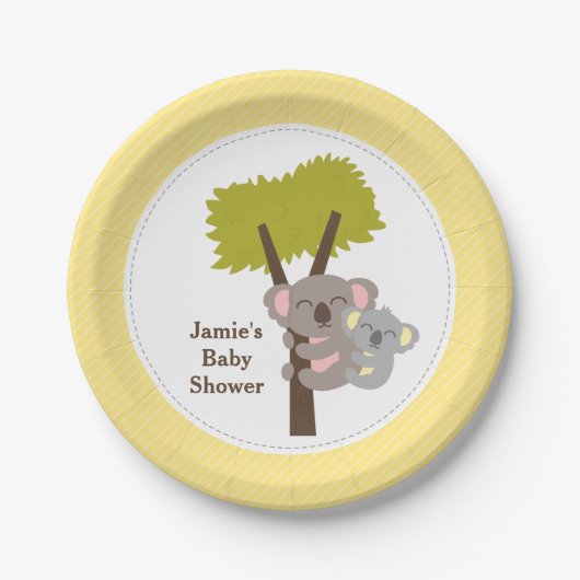 Niedliches Mommy Koala Bear Baby Dusche Party Pappteller