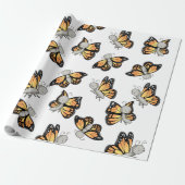 Niedliches Monarch Butterfly Pattern Kinder Geschenkpapier (Ungerollt)