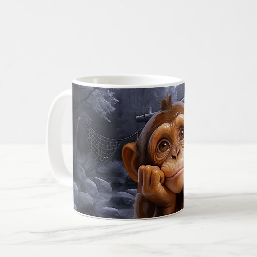 Niedliches Mondbild Kaffeetasse (Vorderseite Links)