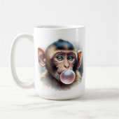 Niedliches Monkey-Blasebalgum Kaffeetasse (Links)