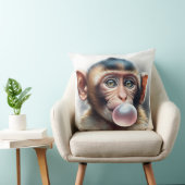 Niedliches Monkey-Blasebalgum Kissen (Stuhl )