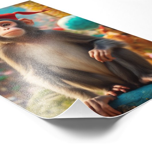 Niedliches Monkey Poster (Ecke)