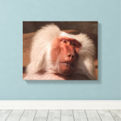 Niedliches Monkey Poster Leinwanddruck (Insitu (Holzboden))