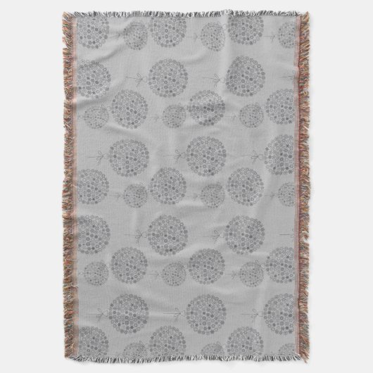 Niedliches monochromatisches Graues Weihnachtsgebä Decke (Vorderseite Vertikal)