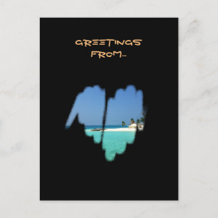 Niedliches Monochrome Mainstream Graffiti-Herz Postkarte