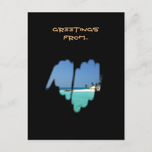 Niedliches Monochrome Mainstream Graffiti-Herz Postkarte (Vorderseite)