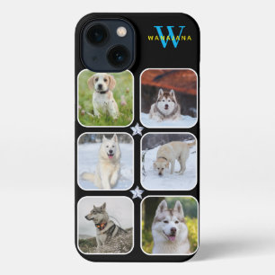 Niedliches Monogram Custom Dog Foto Apple X 11 12  iPhone 13 Hülle