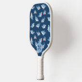 Niedliches Monogramm des Musters "Great White Shar Pickleball Schläger (Links)