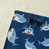 Niedliches Monogramm des Musters "Great White Shar Strandtuch (Beispiel)