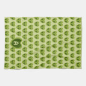 Niedliches Monogramm-Kit für Alien in Form eines g Geschirrtuch (Horizontal)