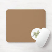 Niedliches Monogramm mit Skript Brown White Mousepad (Mit Mouse)