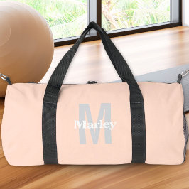 Niedliches Monogramm Modernes Rosa Fett Duffle Bag