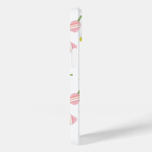 Niedliches Monogramm-Pickleball-Muster Case-Mate iPhone Hülle (Rückseite / Rechts)