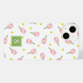 Niedliches Monogramm-Pickleball-Muster Case-Mate iPhone Hülle (Rückseite (Horizontal))