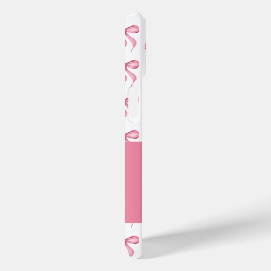 Niedliches Monogramm rosa Bogen Coquette Case-Mate iPhone Hülle (Rückseite / Rechts)