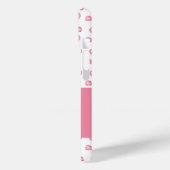 Niedliches Monogramm rosa Bogen Coquette Case-Mate iPhone Hülle (Rückseite / Links)