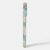 Niedliches Monogramm-Skript kariert aquamarin-gelb Case-Mate iPhone Hülle (Rückseite / Rechts)