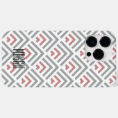 Niedliches Monogramm Zickzack stylisches staubiges Case-Mate iPhone Hülle (Rückseite (Horizontal))