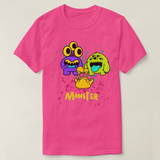 Niedliches Monster 3 T-Shirt (Design vorne)