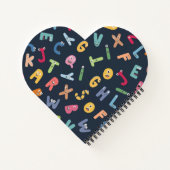 Niedliches Monster Alphabets-Notebook Notizblock (Rückseite)