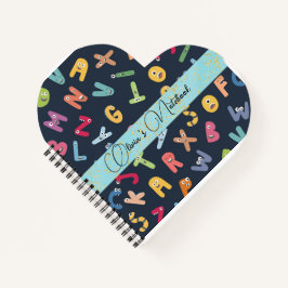 Niedliches Monster Alphabets-Notebook Notizblock