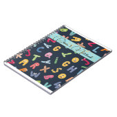 Niedliches Monster Alphabets-Notebook Notizblock (Linke Seite)