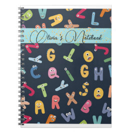 Niedliches Monster Alphabets-Notebook Notizblock