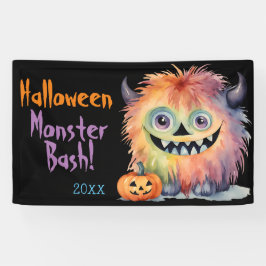 Niedliches Monster-Bash-Halloween-Party Banner