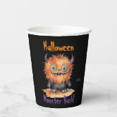 Niedliches Monster-Bash-Halloween-Party Pappbecher (Rückseite)