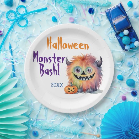 Niedliches Monster-Bash-Halloween-Party Pappteller (Party)