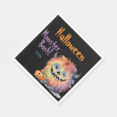 Niedliches Monster-Bash-Halloween-Party Serviette (Ecke)