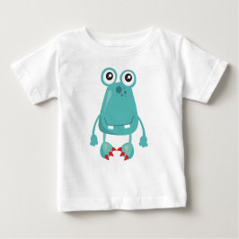 Niedliches Monster, blaues Monster, lustiges Monst Baby T-shirt