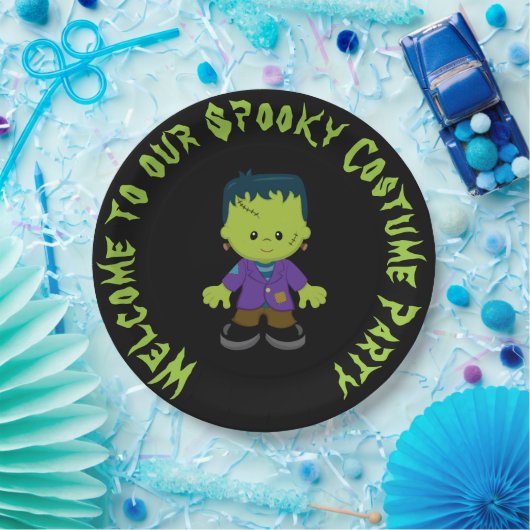 Niedliches Monster-Boy Halloween-Kostüm-Party Pappteller (Party)