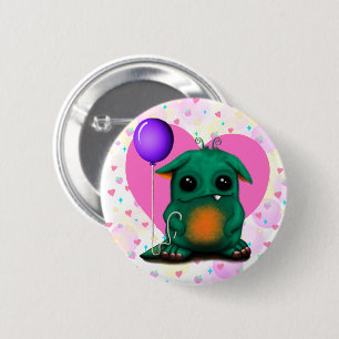 Niedliches Monster Button-Button Button