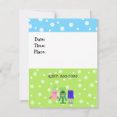 Niedliches Monster - Einladung zum Geburtstag (Rückseite)