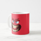 Niedliches Monster für Kinderrotes Design Kaffeetasse (Vorderseite Links)