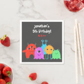 Niedliches Monster Geburtstag Serviette (Beispiel)