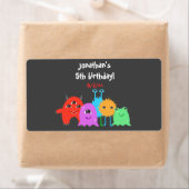 Niedliches Monster Geburtstagswasser Flaschenetike (Insitu)