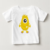 Niedliches Monster, Gelbes Monster, Witziges Monst Baby T-shirt (Vorderseite)
