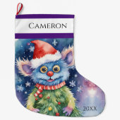 Niedliches Monster Großer Weihnachtsstrumpf (Vorderseite)