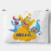 niedliches Monster hallo Zubehörtasche (Rückseite)