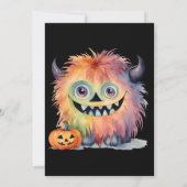 Niedliches Monster Halloween-KostümParty Einladung (Rückseite)