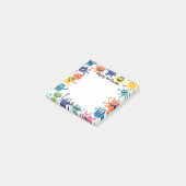 Niedliches Monster Happy Halloween Post-it Klebezettel (angewinkelt)