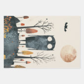 Niedliches Monster-Herbstfarben-Whimsisches Hallow Geschenkpapier Set (Vorderseite)