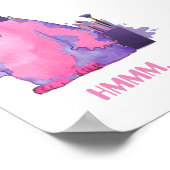 Niedliches Monster lila Künstler, Sondertext Poster (Ecke)