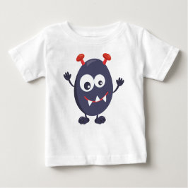 Niedliches Monster, lustiges Monster, blaues Monst Baby T-shirt