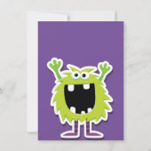 Niedliches Monster-Mash-Kindergeburtstag-Party Einladung (Rückseite)