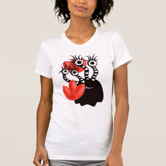 Niedliches Monster mit vier Augen-abstrakten T-Shirt