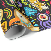 Niedliches Monster-Musterpapier Geschenkpapier (Rolleneckpunkt)